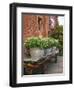 Flowers on Old Baggage Wagon, Vintage 1870 Shops, Napa Valley, California, USA-John Alves-Framed Photographic Print