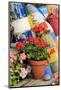 Flowers on steps among buoys, Rockport, Massachusetts-Adam Jones-Mounted Photographic Print