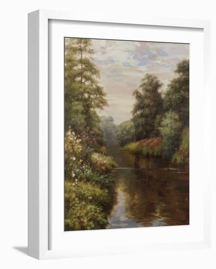 Flowers on the Bank-null-Framed Premium Giclee Print