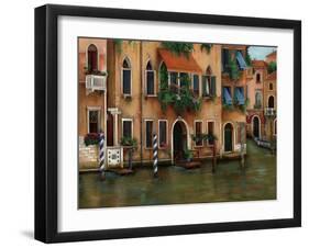 Flowers on the Canal-Betty Lou-Framed Giclee Print