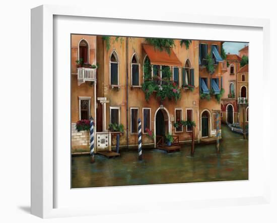 Flowers on the Canal-Betty Lou-Framed Giclee Print