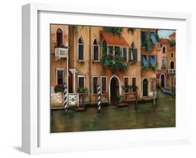 Flowers on the Canal-Betty Lou-Framed Giclee Print