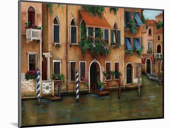 Flowers on the Canal-Betty Lou-Mounted Premium Giclee Print