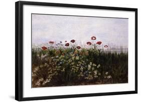 Flowers on the Irish Coast-Andrew Nicholl-Framed Giclee Print