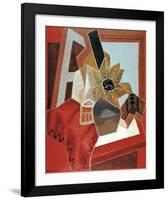 Flowers on the Table-Juan Gris-Framed Art Print