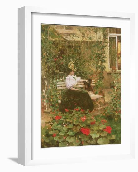 Flowers on the Terrace-Victor Pyanet-Framed Giclee Print