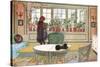 Flowers on the Windowsill, From 'A Home' series, c.1895-Carl Larsson-Stretched Canvas
