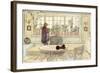 Flowers on the Windowsill, from 'A Home' Series, C.1895-Carl Larsson-Framed Giclee Print