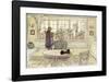 Flowers on the Windowsill, from 'A Home' Series-Carl Larsson-Framed Premium Giclee Print