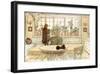 Flowers on the Windowsill-Carl Larsson-Framed Art Print