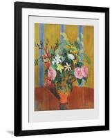 Flowers on Yellow Ground-Hans Purrmann-Framed Collectable Print