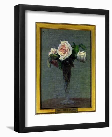 Flowers Painting by Henri Fantin Latour (1836-1904) 1872 Dim 0,24 X 0,31 M Paris Musee Du Louvre Ma-Henri Fantin-Latour-Framed Giclee Print