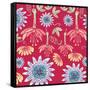 Flowers, Passion Flower Color-Belen Mena-Framed Stretched Canvas