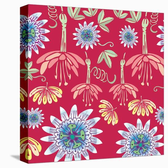 Flowers, Passion Flower Color-Belen Mena-Stretched Canvas
