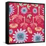 Flowers, Passion Flower Color-Belen Mena-Framed Stretched Canvas