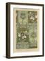 Flowers, Plate 25, Fantaisies Decoratives, Librairie de l'Art, Paris, 1887-Jules Auguste Habert-dys-Framed Giclee Print