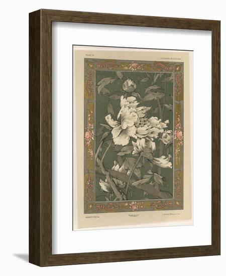 Flowers, Plate 31, Fantaisies Decoratives, Librairie de l'Art, Paris, 1887-Jules Auguste Habert-dys-Framed Giclee Print