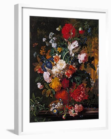 Flowers' Pot in a Garden-null-Framed Giclee Print
