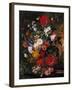 Flowers' Pot in a Garden-null-Framed Giclee Print