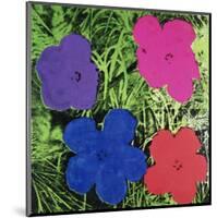 Flowers (Purple, Blue, Pink, Red)-Andy Warhol-Mounted Art Print