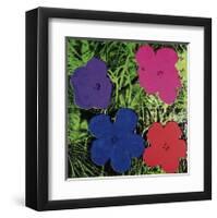 Flowers (Purple, Blue, Pink, Red)-Andy Warhol-Framed Giclee Print