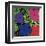 Flowers (Purple, Blue, Pink, Red)-Andy Warhol-Framed Giclee Print