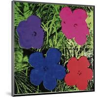 Flowers (Purple, Blue, Pink, Red)-Andy Warhol-Mounted Giclee Print