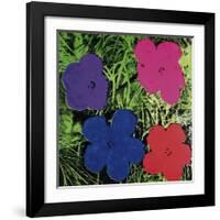 Flowers (Purple, Blue, Pink, Red)-Andy Warhol-Framed Giclee Print