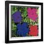 Flowers (Purple, Blue, Pink, Red)-Andy Warhol-Framed Giclee Print