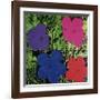 Flowers (Purple, Blue, Pink, Red)-Andy Warhol-Framed Giclee Print