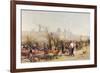 Flowers Sellers on the Banks of the Seine-Gustave Fraipont-Framed Giclee Print