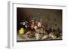 Flowers, Shells and Insects on a Stone Ledge-Balthasar van der Ast-Framed Giclee Print