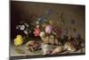 Flowers, Shells and Insects on a Stone Ledge-Balthasar van der Ast-Mounted Giclee Print