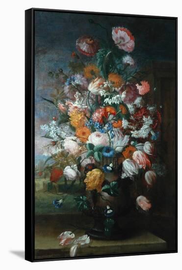 Flowers, Studies with Irises, 1682-Jan van Huysum-Framed Stretched Canvas