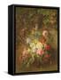 Flowers under a Lion Fountain-Austen Henry Layard-Framed Stretched Canvas