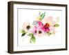 Flowers Watercolor Illustration. Manual Composition. Mother's Day, Wedding, Birthday, Easter, Valen-Karma3-Framed Art Print