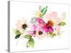 Flowers Watercolor Illustration. Manual Composition. Mother's Day, Wedding, Birthday, Easter, Valen-Karma3-Stretched Canvas