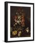 Flowers with Crystal Bowl-Paolo Porpora-Framed Giclee Print