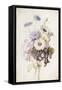 Flowers with Daisies, 1840 (W/C on Paper)-French School-Framed Stretched Canvas