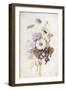 Flowers with Daisies, 1840 (W/C on Paper)-French School-Framed Giclee Print