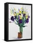 Flowers with Face from an Icon-Christopher Ryland-Framed Stretched Canvas