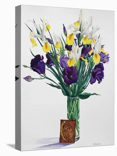 Flowers with Face from an Icon-Christopher Ryland-Stretched Canvas