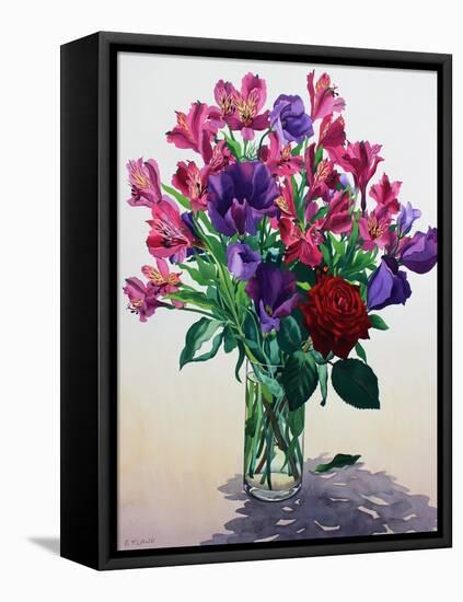 Flowers with Red Rose-Christopher Ryland-Framed Stretched Canvas