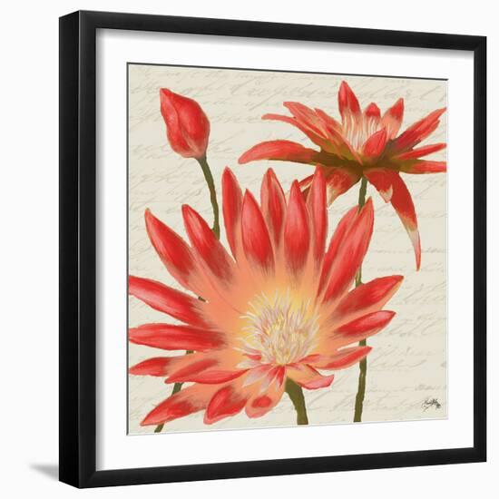 Flowers with Script I-Elizabeth Medley-Framed Art Print