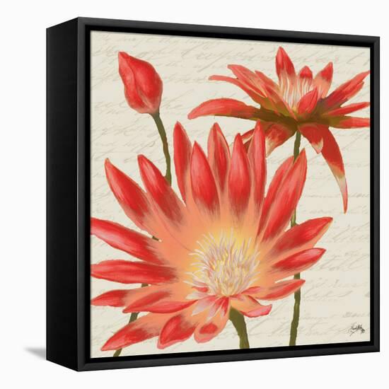 Flowers with Script I-Elizabeth Medley-Framed Stretched Canvas