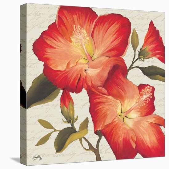 Flowers with Script II-Elizabeth Medley-Stretched Canvas