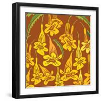 Flowers, Yellow Trumpetbush Color-Belen Mena-Framed Giclee Print