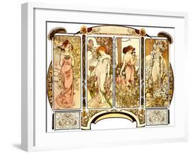 Flowers-Alphonse Mucha-Framed Giclee Print