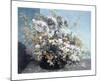 Flowers-Gustave Courbet-Mounted Premium Giclee Print