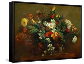 Flowers-Eugene Delacroix-Framed Stretched Canvas